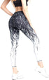 Women's Yoga Pants Printed Running Tights,Workout Running Leggings Tummy Control
